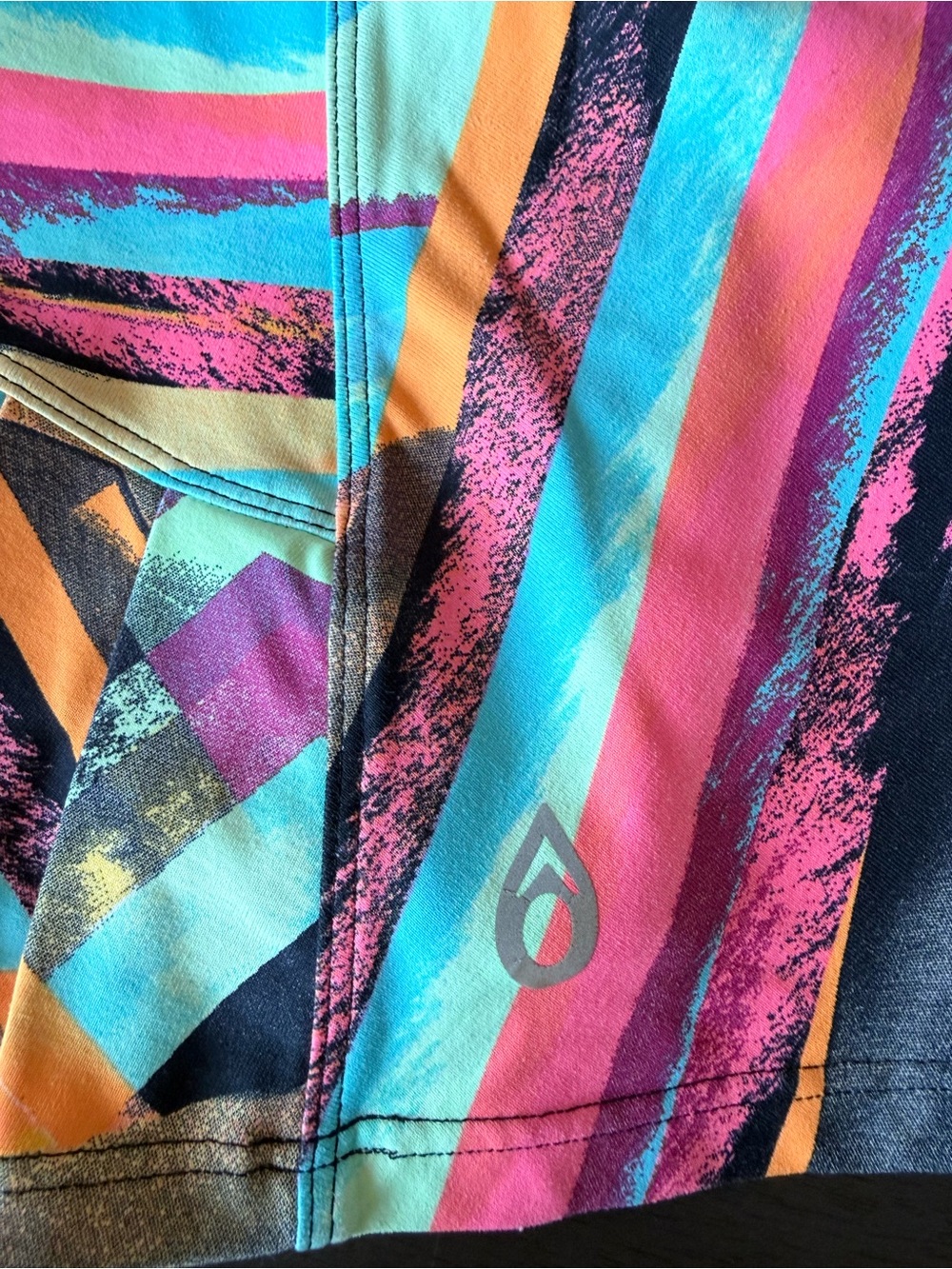 Abstract Multicolor Ruffle-Hem Tennis Skirt/Skort - Picture 5 of 5